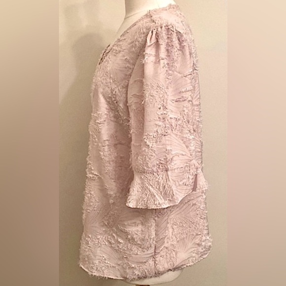 Ranlege Blush Pink Eyelash Design SZ 12 Boho Chic Cottagecore Romantic Top - Picture 6 of 9